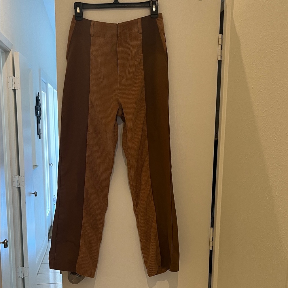 Women’s Two Tone Brown Corduroy Pants